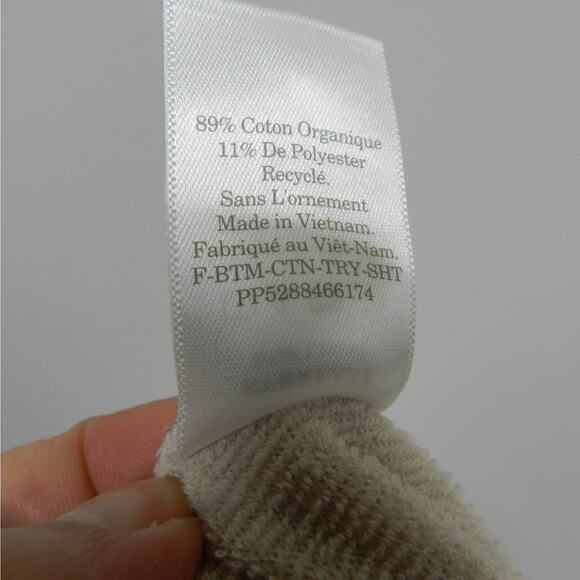 Everlane Terry Cloth Knit Shorts Size L Cream Pink Beige Pull On Pockets - Picture 5 of 7